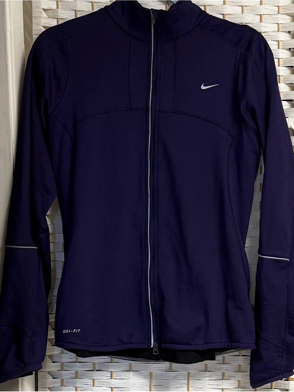 Nike Women's Dark Navy Full-Zip Dri-FIT Jacket
